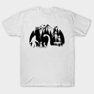 Bigfoot Loch Ness Monster And Aliens T-Shirt